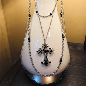 Beautiful Cross Necklace with a layered look.